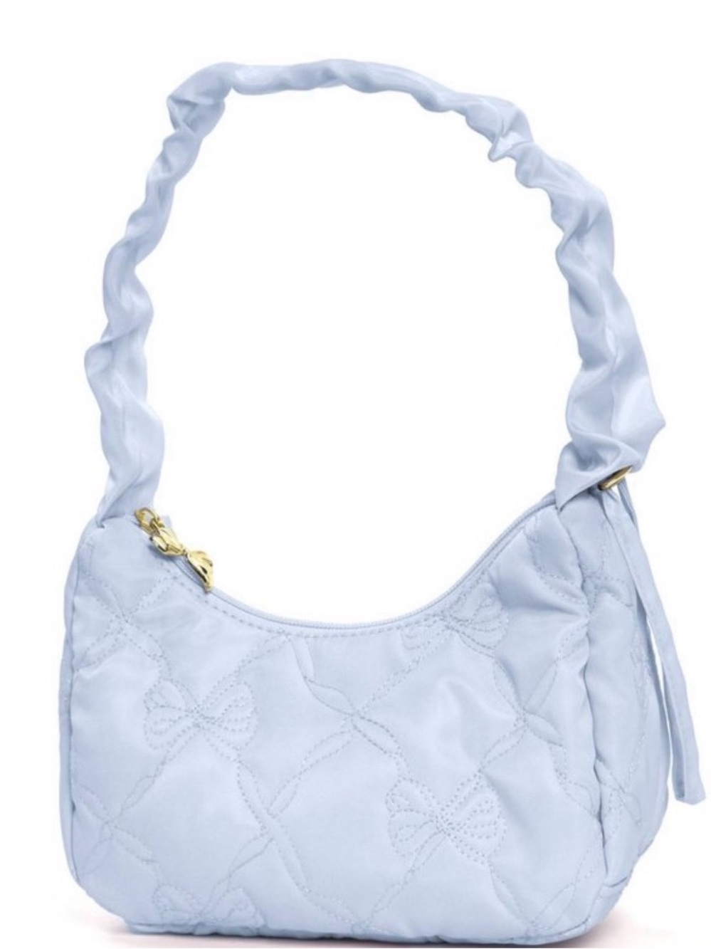 NWT Loveshack Fancy x Yoobi Breezy Blue Quilted Shoulder Bag